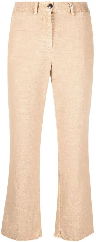Cropped Bootcut Trousers