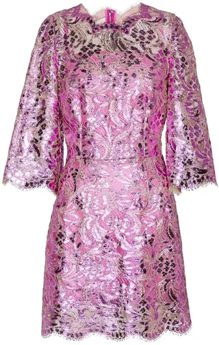 Laminated lace minidress