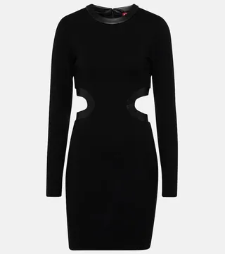 Dolce cutout ponte jersey minidress