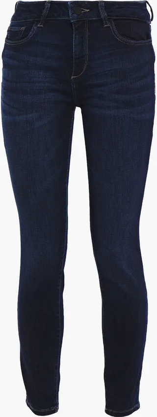 Faded mid-rise skinny jeans