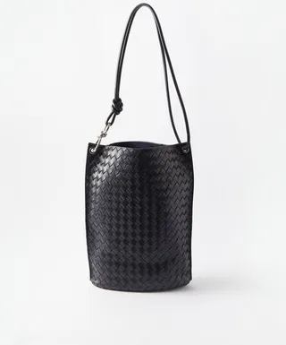 Intrecciato-leather Cross-body Bag