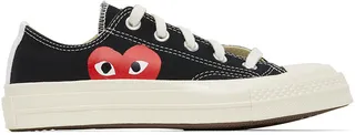 Comme des Garçons Play Black Converse Edition Half Heart Chuck 70 Low Sneakers