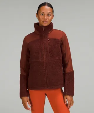 Textured Fleece Full-Zip Jacket