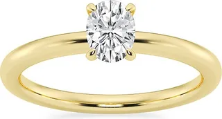 Build Your Own Collection 14K Yellow Gold & Lab Grown Oval Diamond Solitaire Engagement Ring