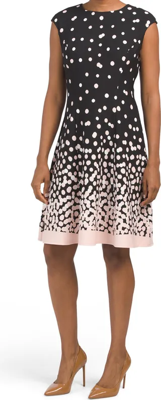 Cap Sleeve Fit And Flare Mini Dress