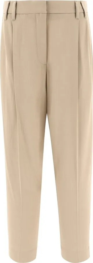 Brunello Cucinelli Straight-Leg Pleated Trousers