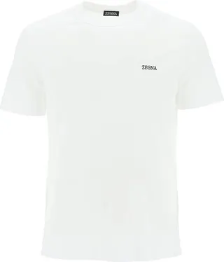 Ermenegildo Zegna Logo Printed Crewneck T-Shirt