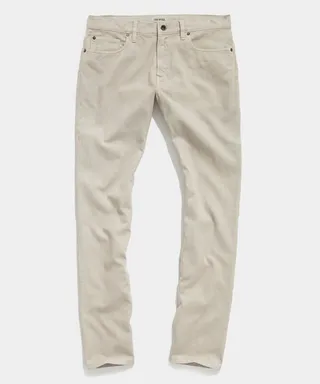 Slim 5-Pocket Cotton Linen Pant in Manor Grey