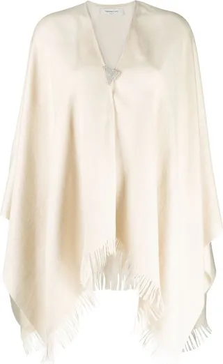 Bread-Embellished Fringed Cape