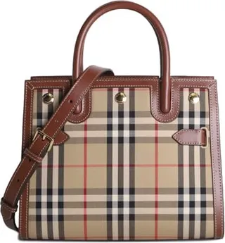 Mini Title Bag With Vintage Check Motif