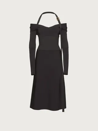 Ferragamo Women Halter strap dress Black