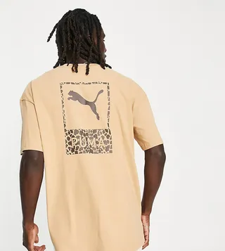 Puma Classics safari t-shirt in light brown - Exclusive at ASOS