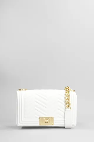 Flat S Manhattan Shoulder Bag In White Pvc