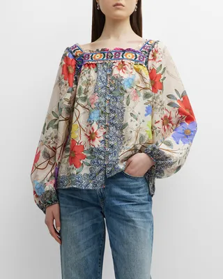 Archibal Luciana Button-Front Blouse
