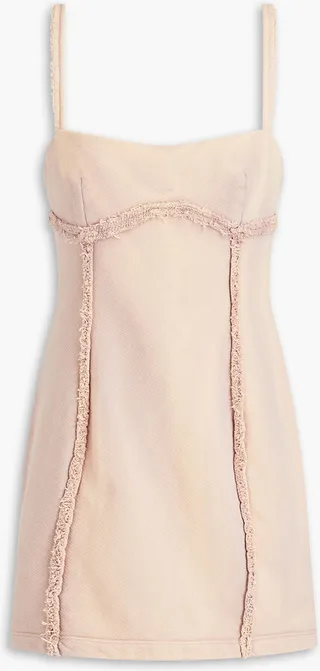 Laundry French cotton-terry mini dress