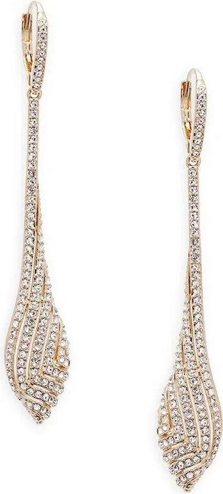 Zen Goldtone & Swarovski Crystal Drop Earrings