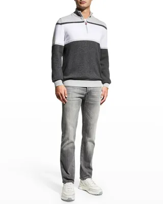 Men's Wool Quarter-Zip Sweater