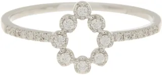 18K White Gold Diamond Pear Shape Ring - 0.13 ctw