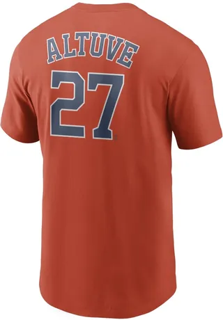 Nike Men's Jose Altuve Houston Astros Name and Number Player T-Shirt
