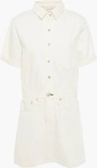 All In One denim mini shirt dress