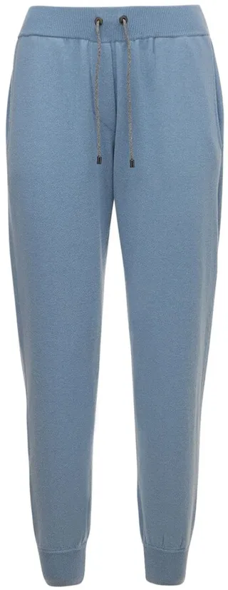 Wool blend jogger pants