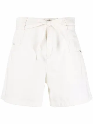 Tied-Waist Organic-Cotton Shorts