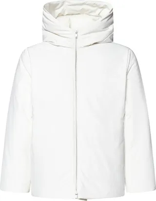 Jil Sander Zip-Up Long-Sleeved Hooded Coat