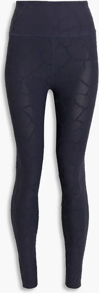 Stretch-jacquard leggings