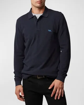 Men's Long-Sleeve Pique Polo Shirt
