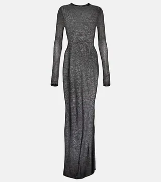 Semi-sheer maxi dress