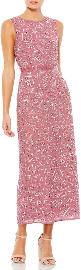 Sequin Midi Cocktail Dress