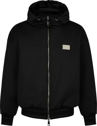Dolce & Gabbana Hooded Reversible Jersey Bomber Jacket