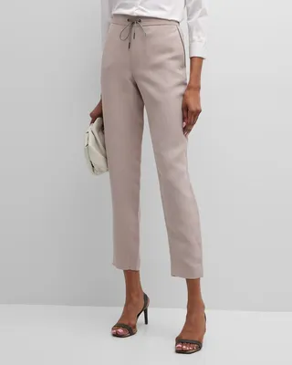 Beaded Skinny Cropped Trousers
