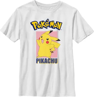 Boy's Pokemon Pikachu Portrait T-Shirt - White - Small