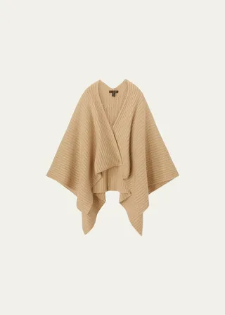 Ribbed Cashmere Cape