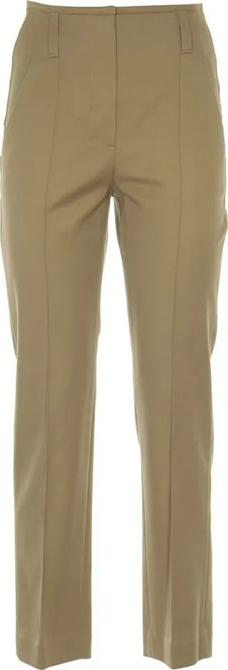 High-waist Plain Trousers