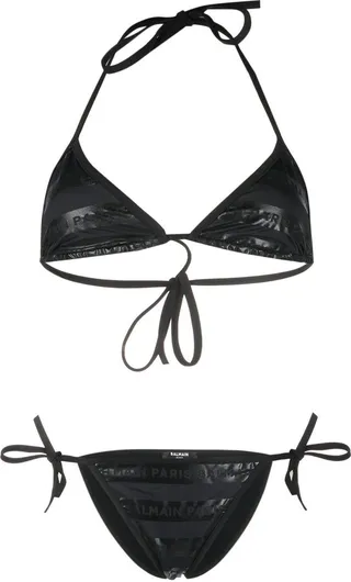 Logo-Print Bikini