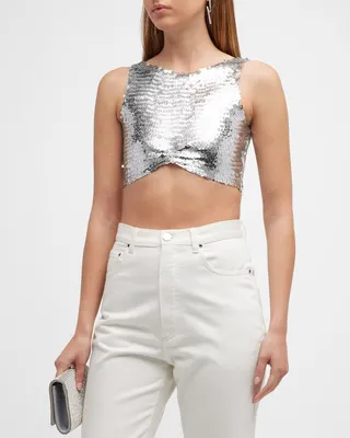 Sequin Crop Tank Top