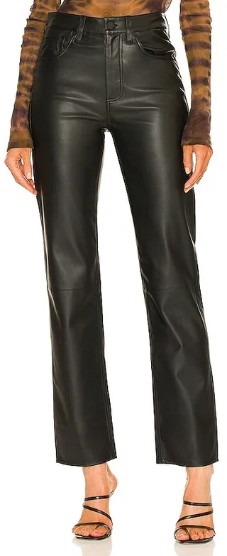 Alexxis Faux Leather Straight