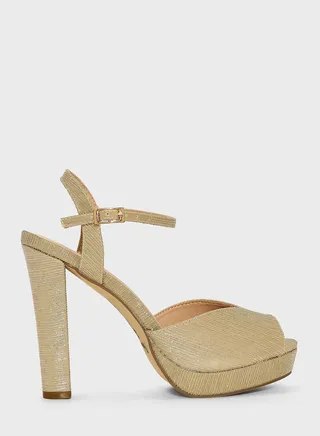 Peep Toe High Heel Sandals