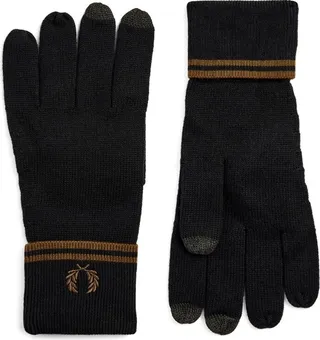 Fred Perry Crest Motif Gloves