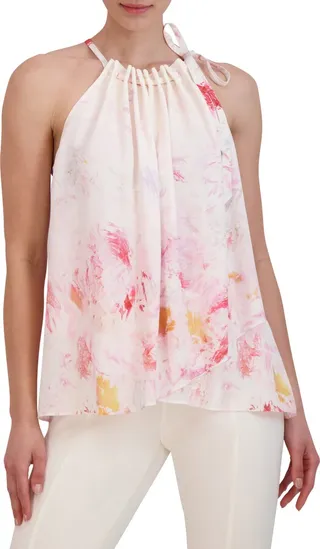 Floral Halter Neck Tank