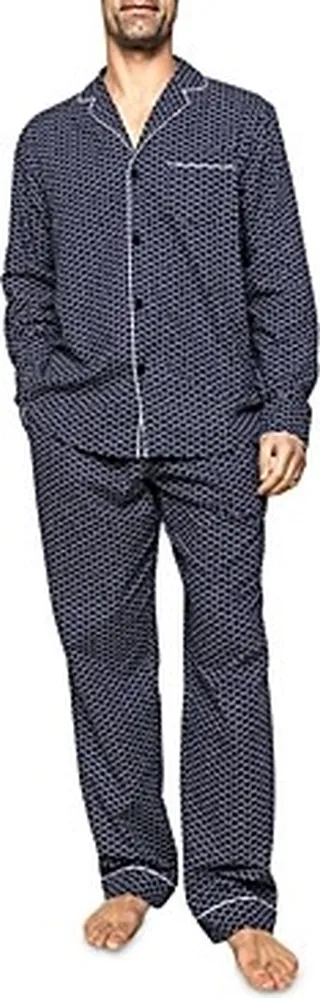 Petite Plume 2-Pc. Nordic Antler Flannel Pajama Set