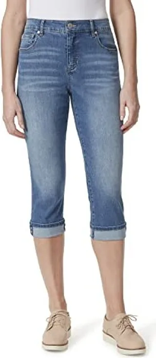 Bandolino Women's Plus Size Mandie 5 Pocket High Rise Capri