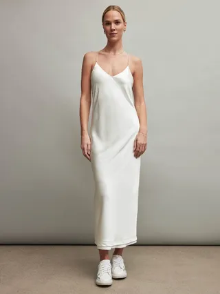 Satin Slip Dress - Ivory