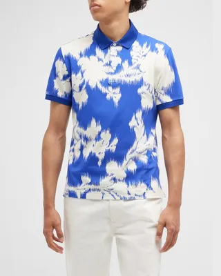 Men's Tropical-Print Polo Shirt