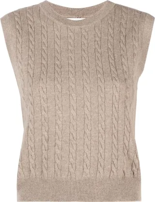 Neutral Nadine Cashmere Vest