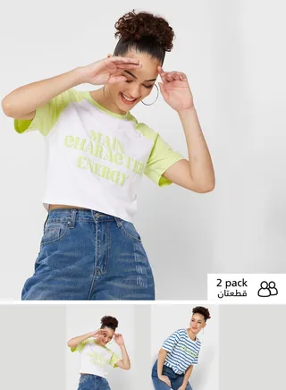 2 Pack Graphic T-Shirt
