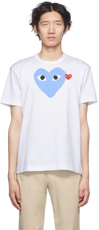 Comme des Garçons Play White Heart T-Shirt