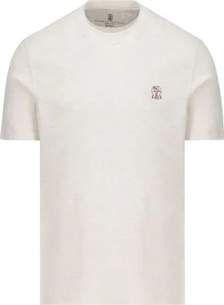 Brunello Cucinelli Logo Printed Short-Sleeved T-Shirt